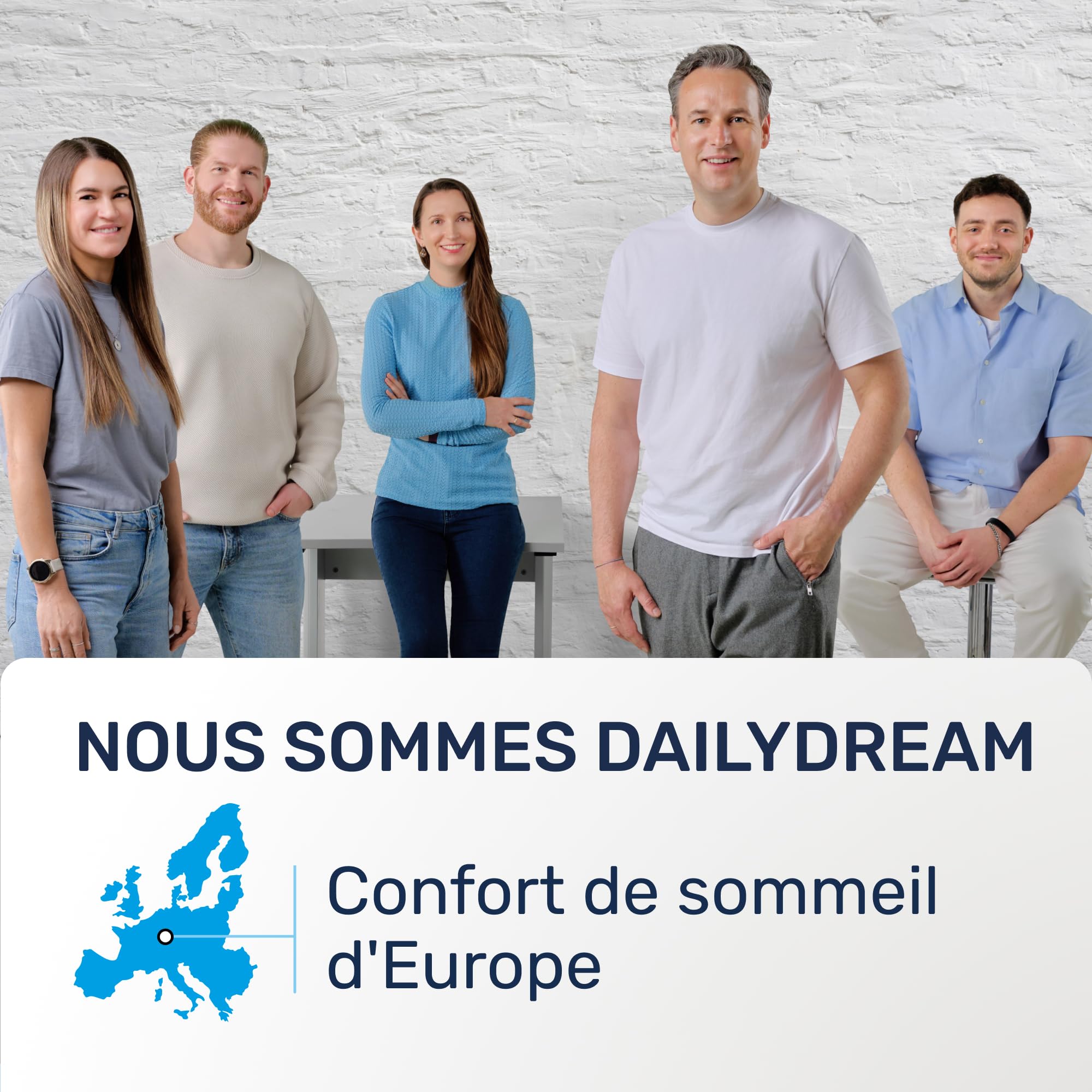 Surmatelas Dailydream 140 x 190 cm | Mousse à mémoire de Forme | 5 cm d'épaisseur | Édition Pure, modèle M |Ergonomique pour Matelas inconfortables, sommiers tapissiers et Lits d'appoint