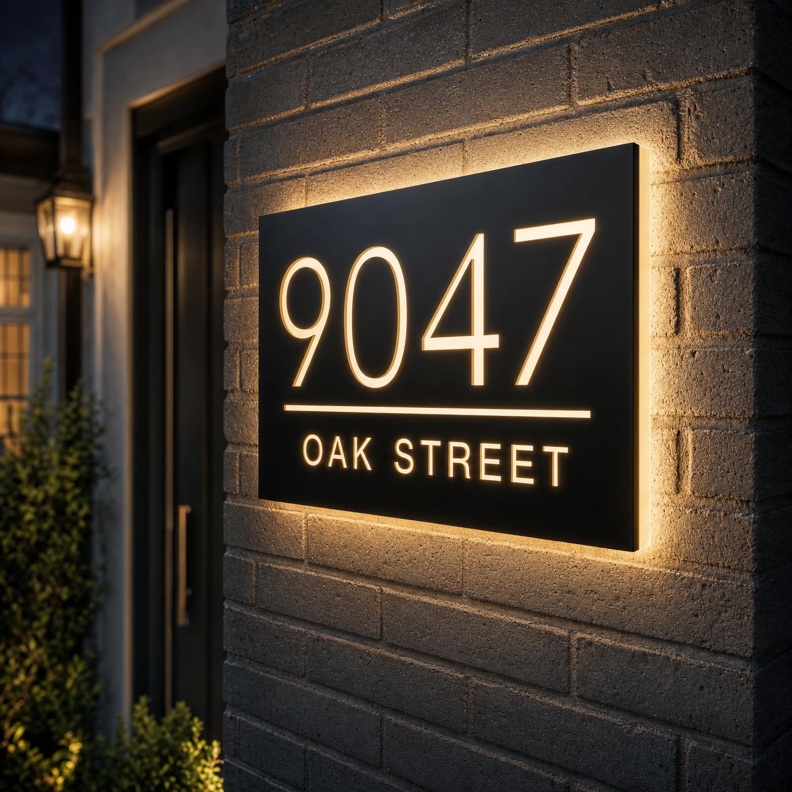 Personalisierte Hausnummer Beleuchtet, LED Hausnummernschild