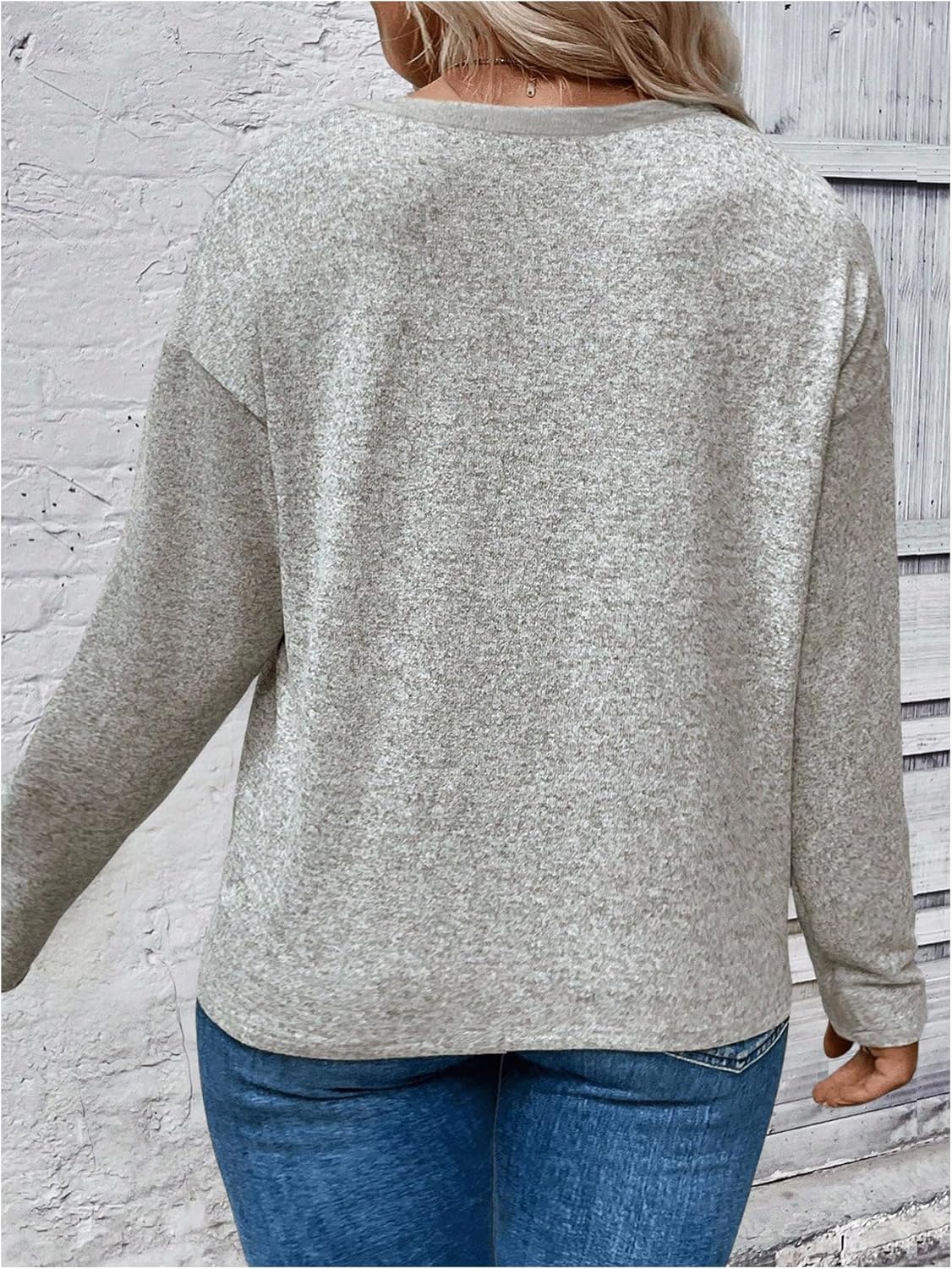 SOLY HUX Women's Plus Size T Shirts Leopard Tops Long Sleeve Crew Neck Tees Fall Clothes - Image 2