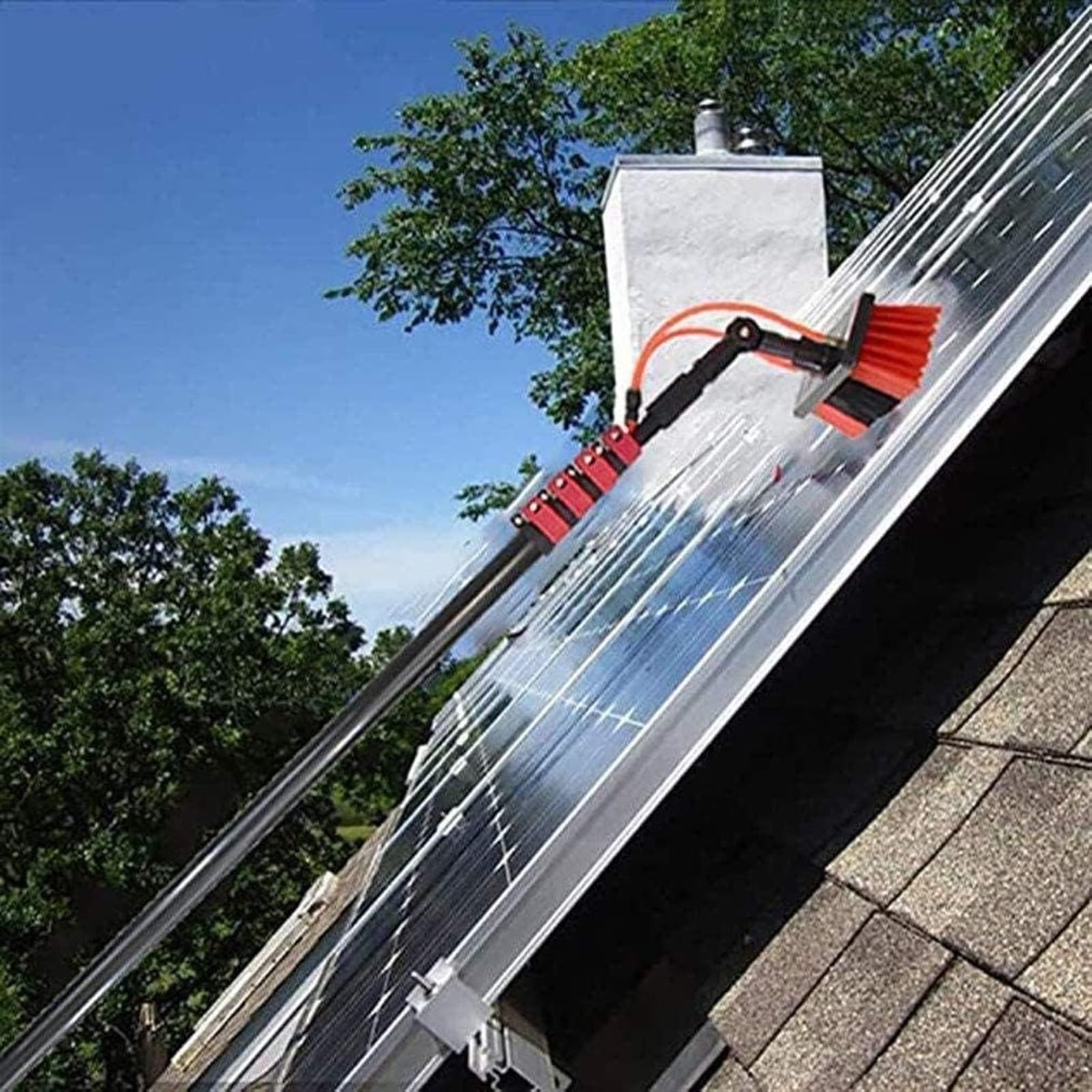 Waterfed Pole Kit di pulizia per pannelli solari: spazzola Teles da 3,6 m con testina efficiente per una manutenzione ottimale dei pannelli solari e pulizia delle finestre
