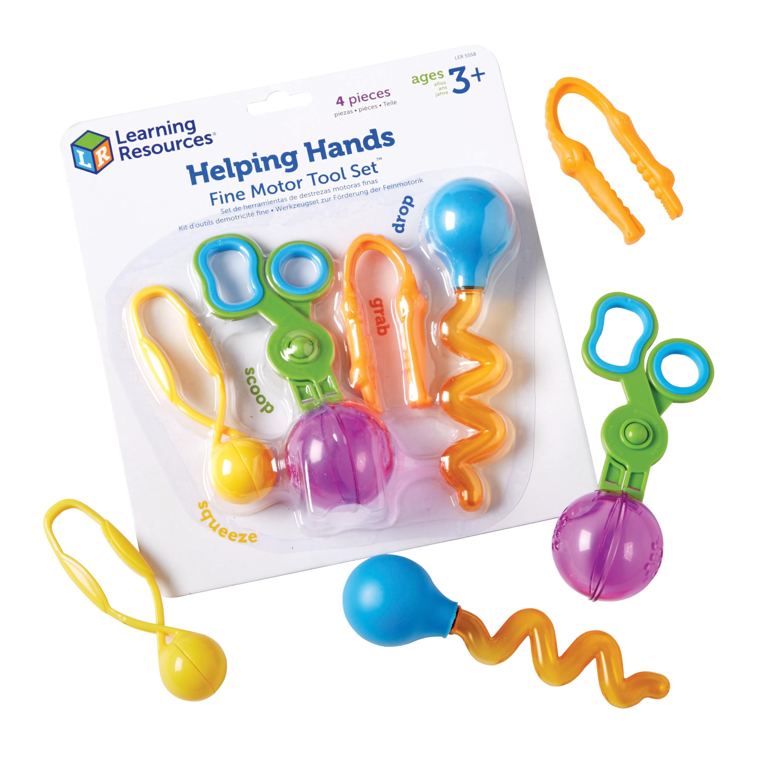 Learning Resources 12 Pinces Préscolaires – Motricité Fine, Tri Sensoriel – Dès 2 Ans