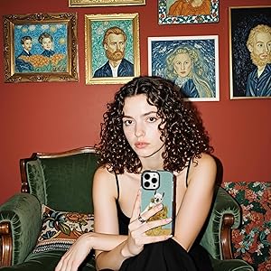 ChiCaseVer for iPhone 15 Pro Case, Whimsical Llama & Sunflower Pattern in Van Gogh Style, Artistic Soft Slim TPU Protective Cover with Shock-Absorbing TPE Strips & Camera Lens Protection for Women