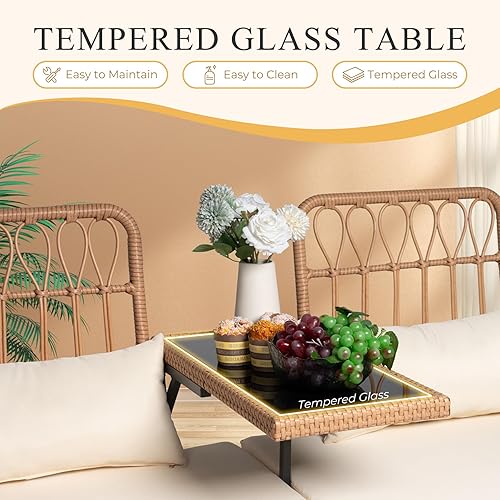 Miniatura 4 de PROHIKER Juego de conversación de patio de 4 piezas