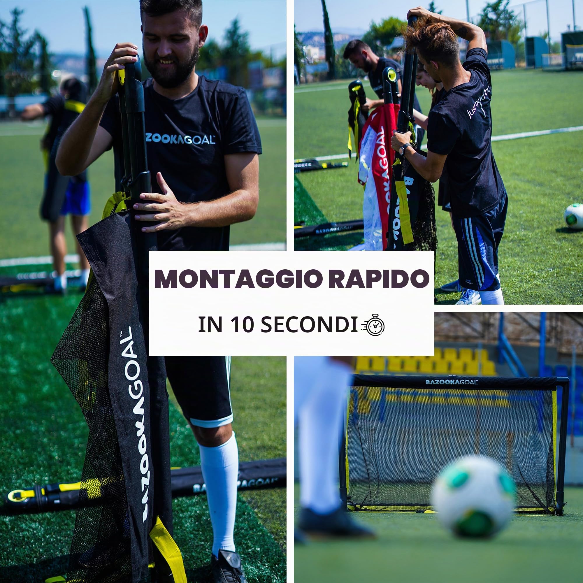 BazookaGoal Original Solid Frame Pop Up Goal – 1.20 by 0.75 m Goal