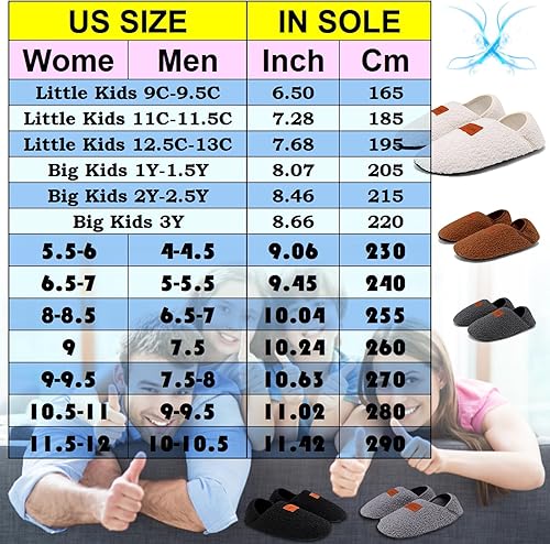 Miniatura 6 de Pantuflas de interior para mujer, calcetines acogedores para hombre, suela de goma antideslizante, cálidas, transpirables, para niños pequeños,