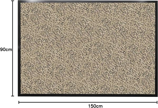 Le tapis casa pura Sky Beige-Noir, alliant esthétique et fonctionnalité pour une entrée impeccable.