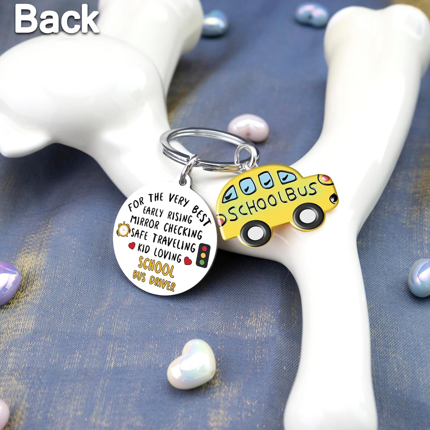 Bus Driver Appreciation Gifts Best School Bus Driver Christmas Birthday Retirement Gift Thank You Keychain for Drivers Women Men Small Gifts for Him - Image 3