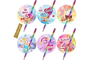 Zonon Valentine's Day Present Cards with Rainbow Pencils