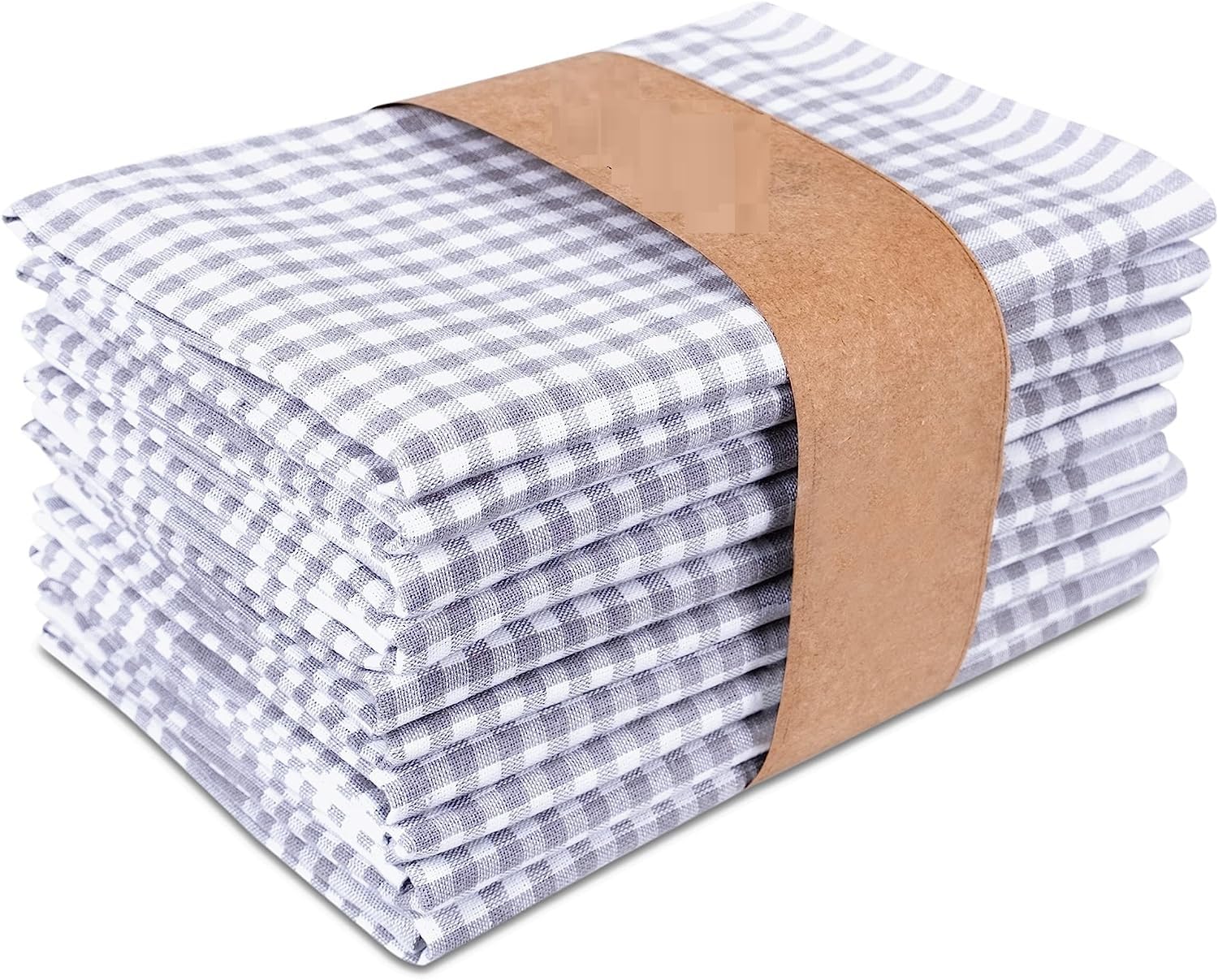 Wholesale Trade Dealz Silver Pack 5 & 10 Wonderdry Large Tea Towels Set 100% Cotton Kitchen Dish Cloth Cleaning Drying Super Absorbent For Bar, Catering & Restaurant (, 10)