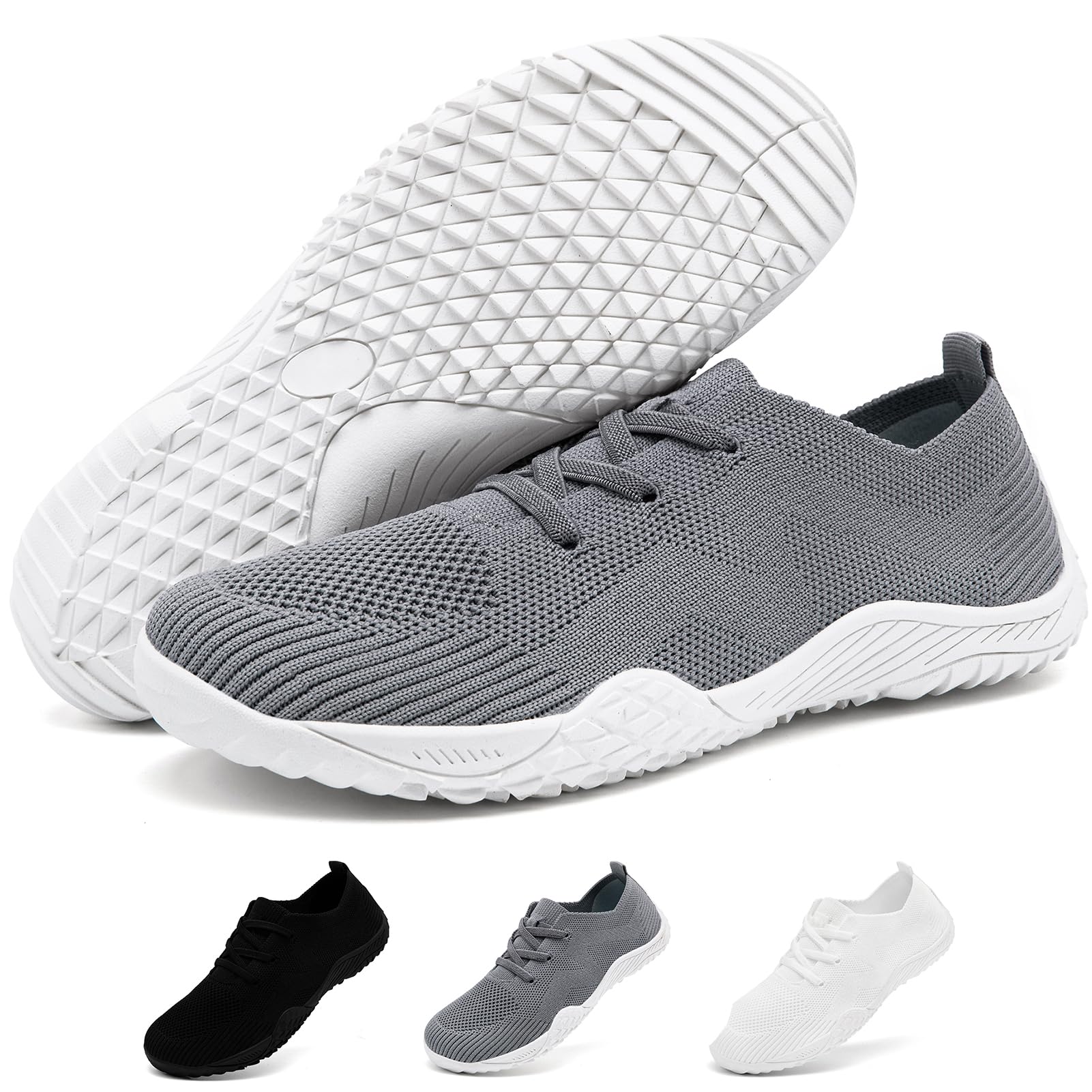 CMZSMM Barfußschuhe Damen Barfuss Schuhe Bequeme Hausschuhe Laufschuhe Sneaker Atmungsaktiv Fitnessschuhe Turnschuhe Wanderschuhe Zero-Drop Solhe Sportschuhe