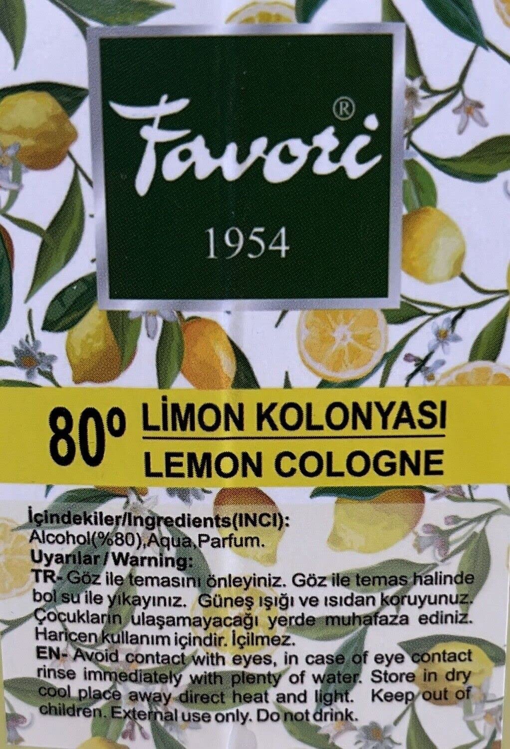 UZMAN Cologne préférée 80° Citron Cologne à partir de 1954, 5L Eau de citron Eau de Cologne Unisexe Parfum Citron Cologne Après Rasage