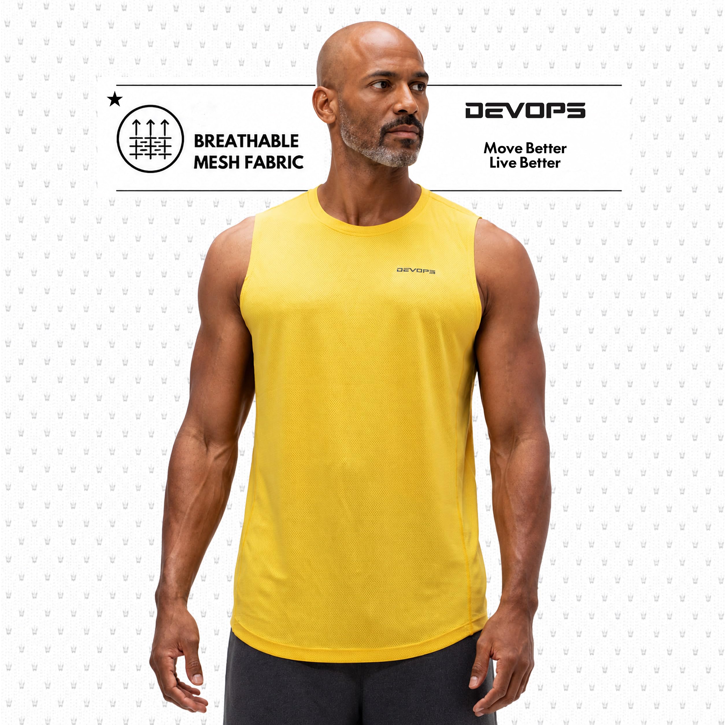 Devops Y Fit Tank Top Entrenamiento Hombre (Pack de 3)