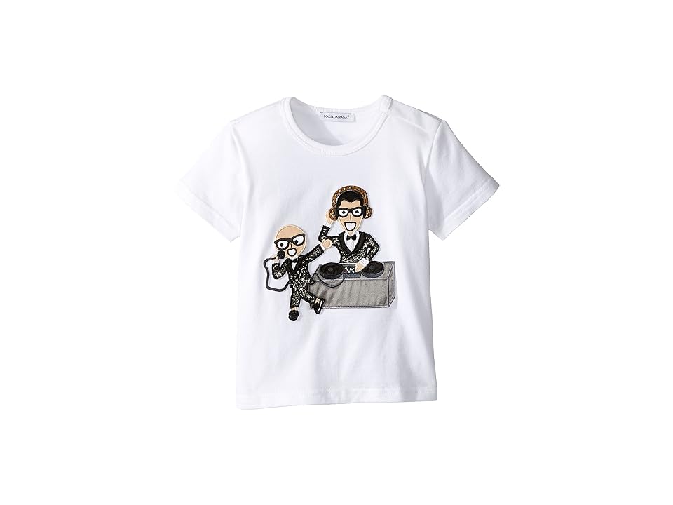

Dolce & Gabbana Kids Designer Tee (Infant) (White Print) Boy's T Shirt