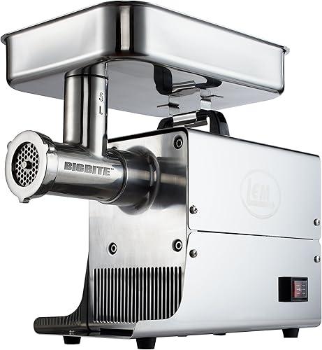 LEM Productos W777A Molinillo eléctrico de carne #5 de acero inoxidable Big Bite (.25-HP)