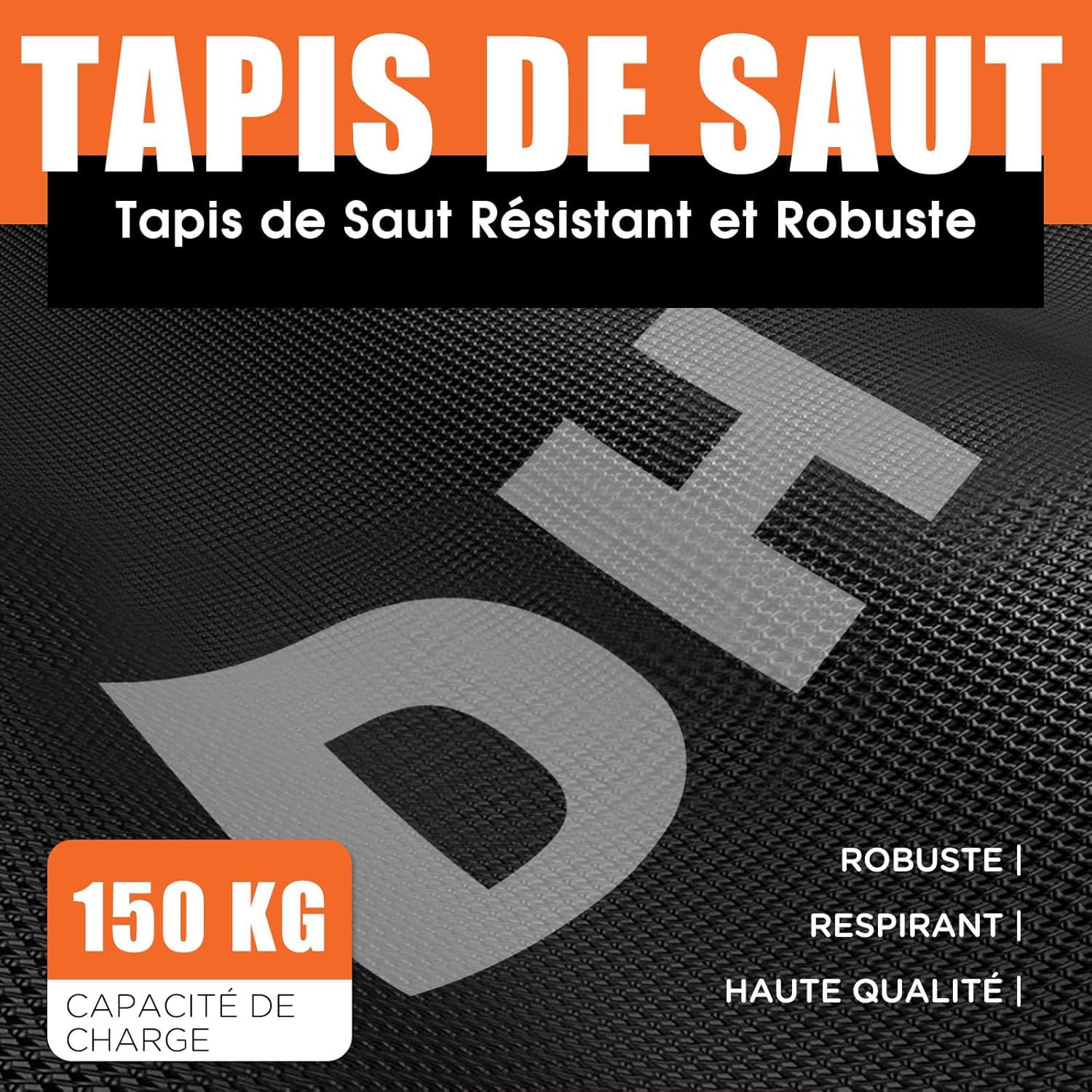 DH FitLife Trampoline de Fitness Intérieur Pliant sans Installation | Ø102 cm 40 Pouces | Capacité 150 kg | 4 Niveaux de poignée réglables | Structure Stable