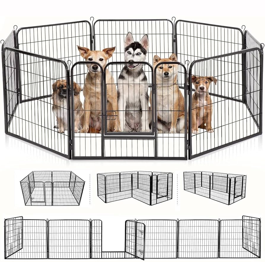 ペットサークル 折りたたみ式 ペットフェンス 扉付き 80cm