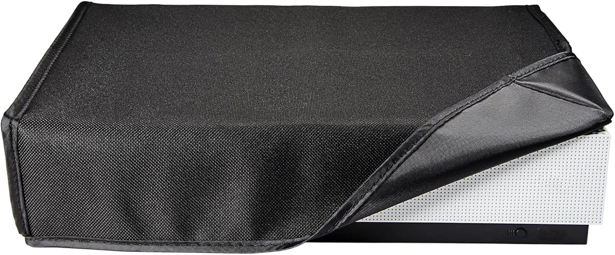 eXtremeRate Black Horizontal Dust Cover for Xbox One S Console