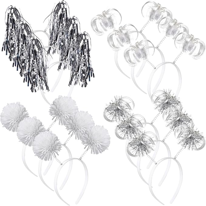 Amscan Black Tinsel Wrapped Ponytails Headbopper - Feather & Ponytail Hair Accessory For Parties