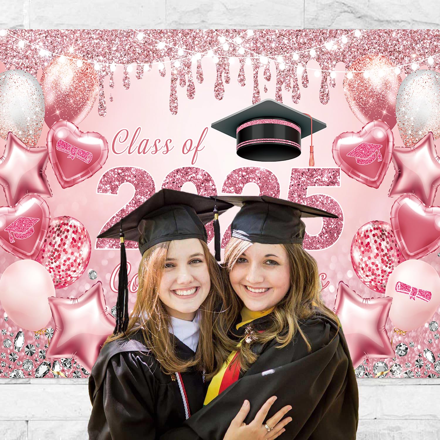 Pink Graduation Backgrounds Pink Graduation Stock Vector Illustration
