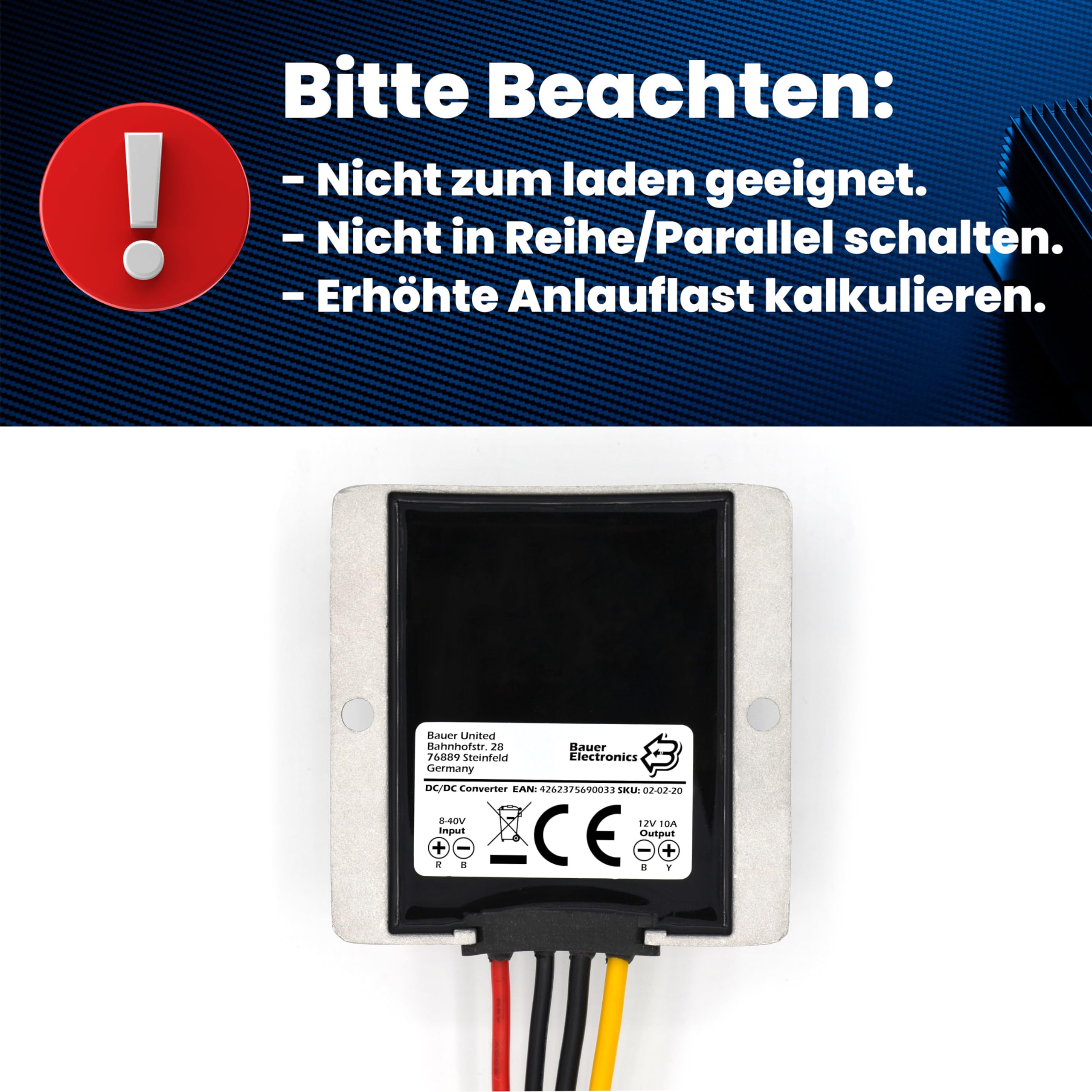 DC-DC 8V-40V zu 12V Spannungs-wandler 10A 120W | Spannungs-regler 18-V 12-V 12-V Converter Spannungs-stabilisator Spannungs-begrenzer 24-V Step-down Step-up Buck Boost Volt
