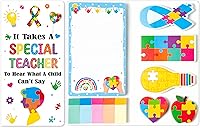 Vista 34 de Xqumoi 12 Pack Teaching is A Work of Heart Sticky Notes Set - Ruler Blackboard Pencil Apple Shape Self-Stick Note Pads Teacher Appreciation Gift