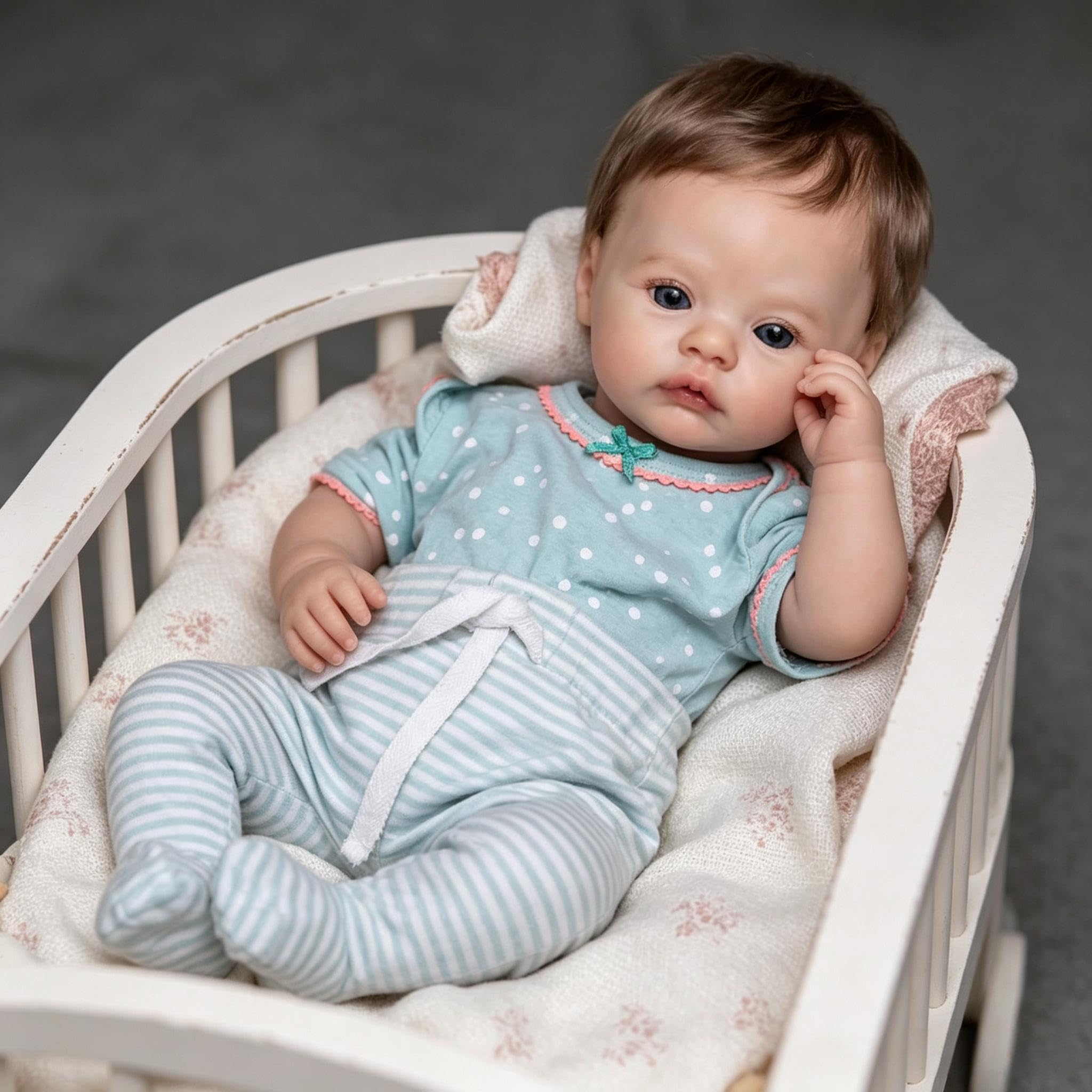 RXDOLL Reborn Baby Dolls silikonowe lalki na całe ciało, winylowe, dziewczęce, realistyczne lalki niemowlęce z zakorzenionymi włosami i otwartym okiem, prawdziwa lalka Reborn dla dzieci w wieku 3 lat