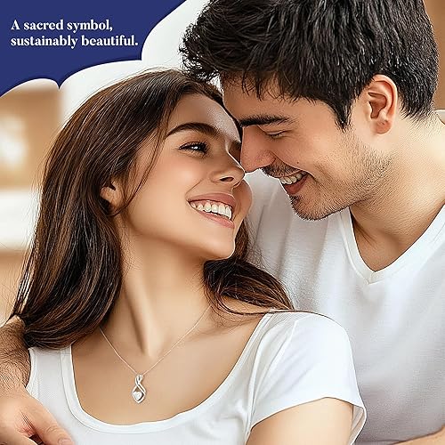 Miniatura 3 de MOOSEA Collar con colgante de moissanita infinito, collar de moissanita de 1 a 3 quilates creado en laboratorio, plata de ley 925, aniversario,