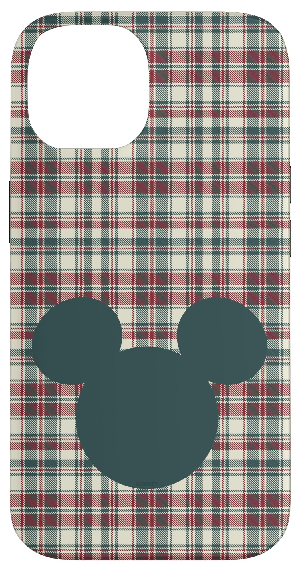 Disney Mickey Mouse Head Icon Christmas Holiday Plaid Case for iPhone 14