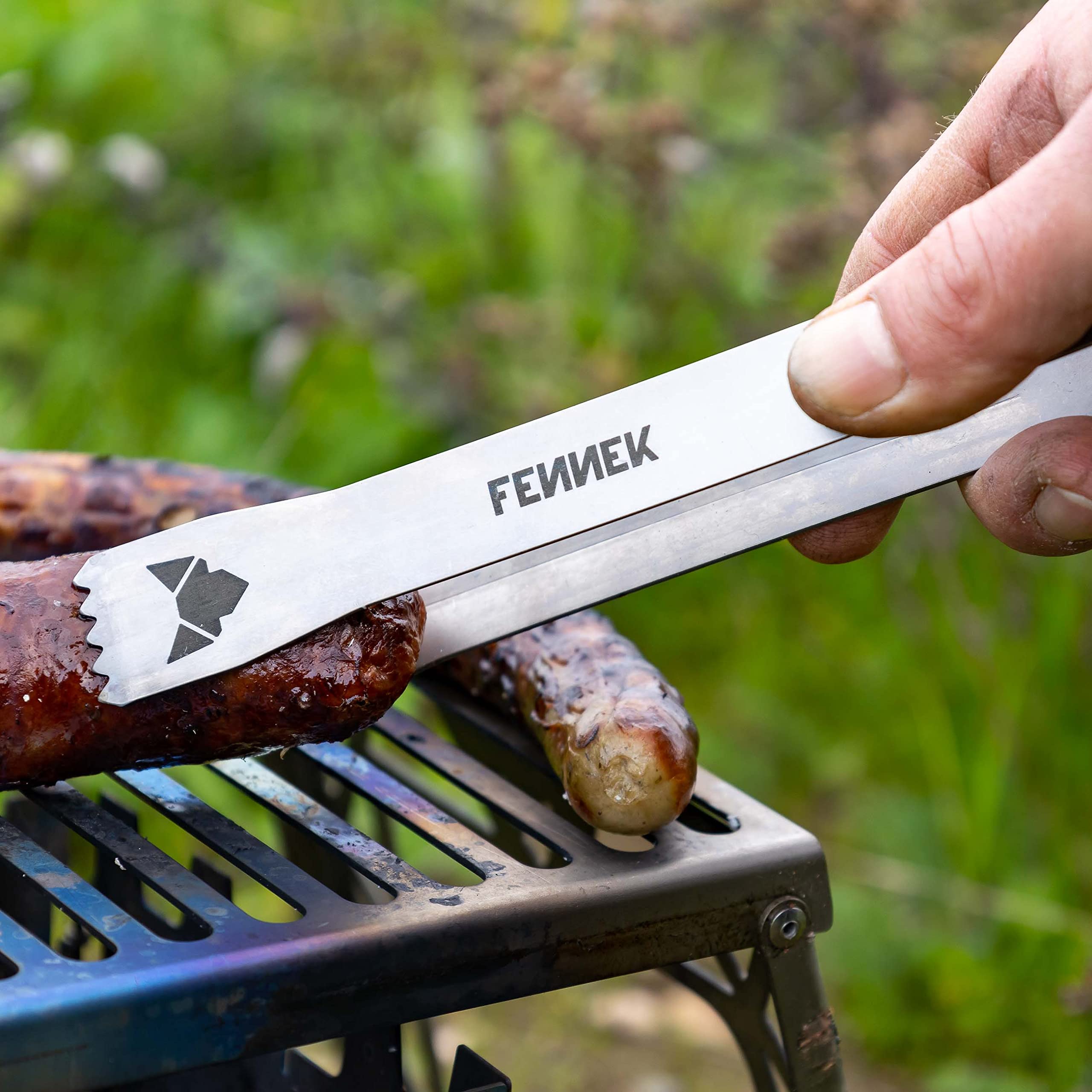 FENNEK Trangia Inzetstuk voor Hobo Premium titanium, outdoor kooktoestel, inklapbaar hobofornuis met tas, zeer compact, 100% titanium, Made in Germany