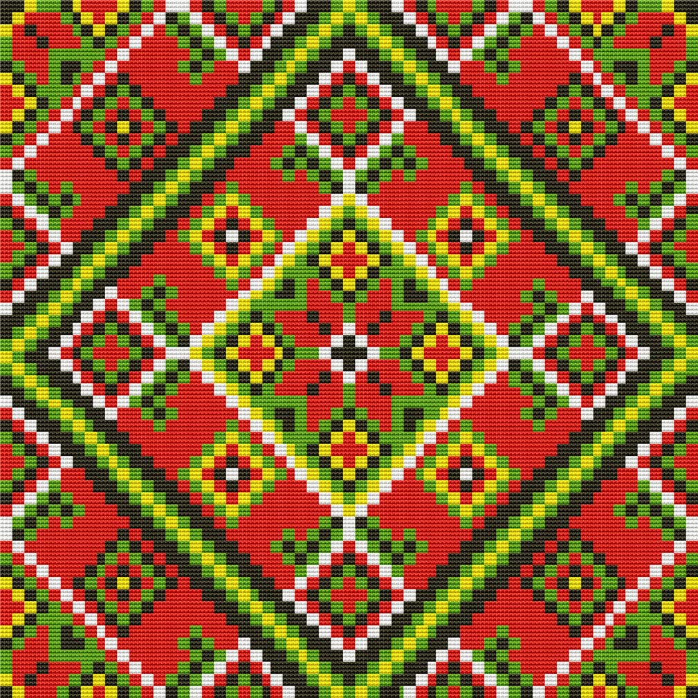 Abillyn Embroidery Cross Stitch Kits Mandala Stamped with Printed Pattern Starter Kit (Mandala 3)