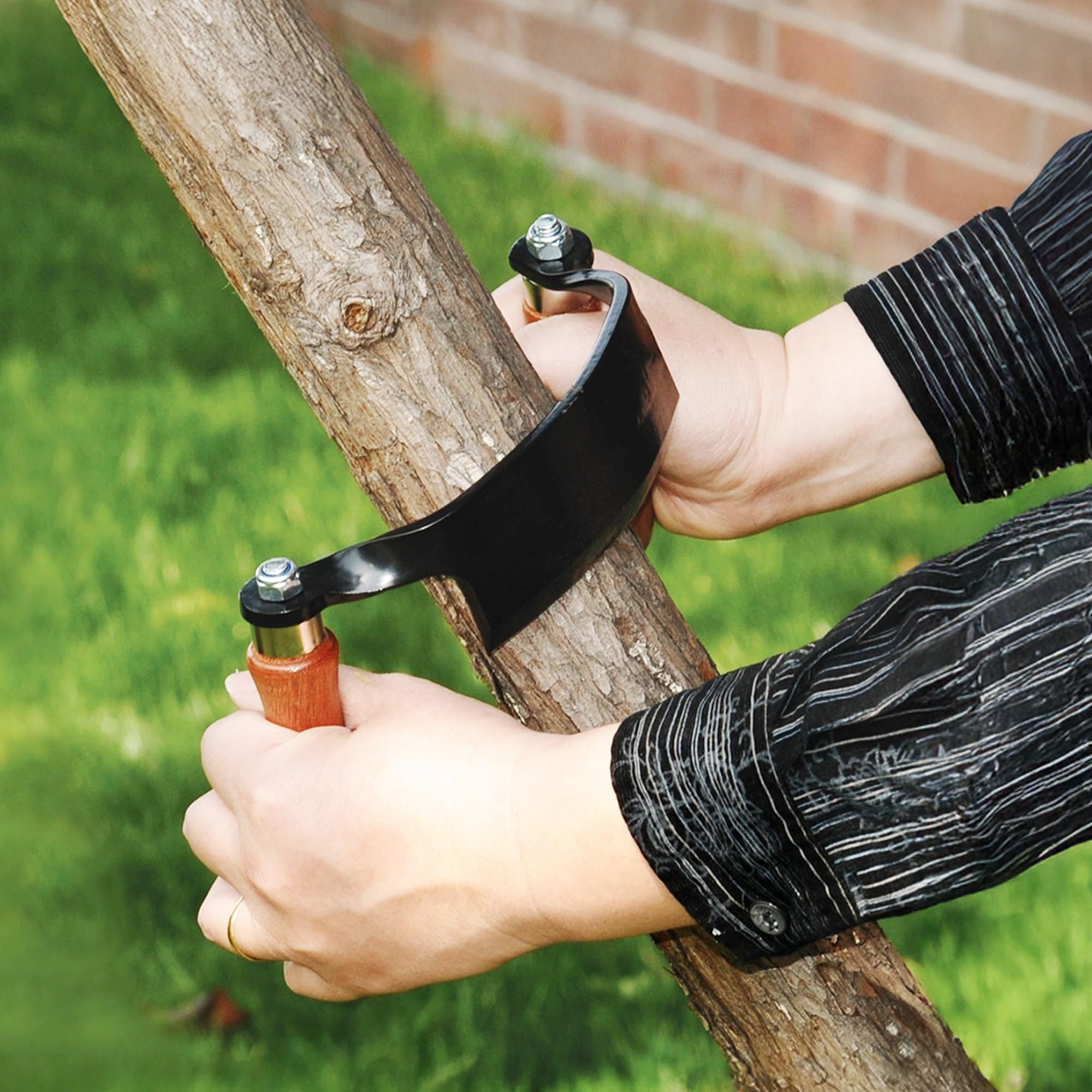 Timber Tuff 12,7 cm gebogene Klinge robuster Stahl 30-Grad-Winkel Holzgriff Möbelbau