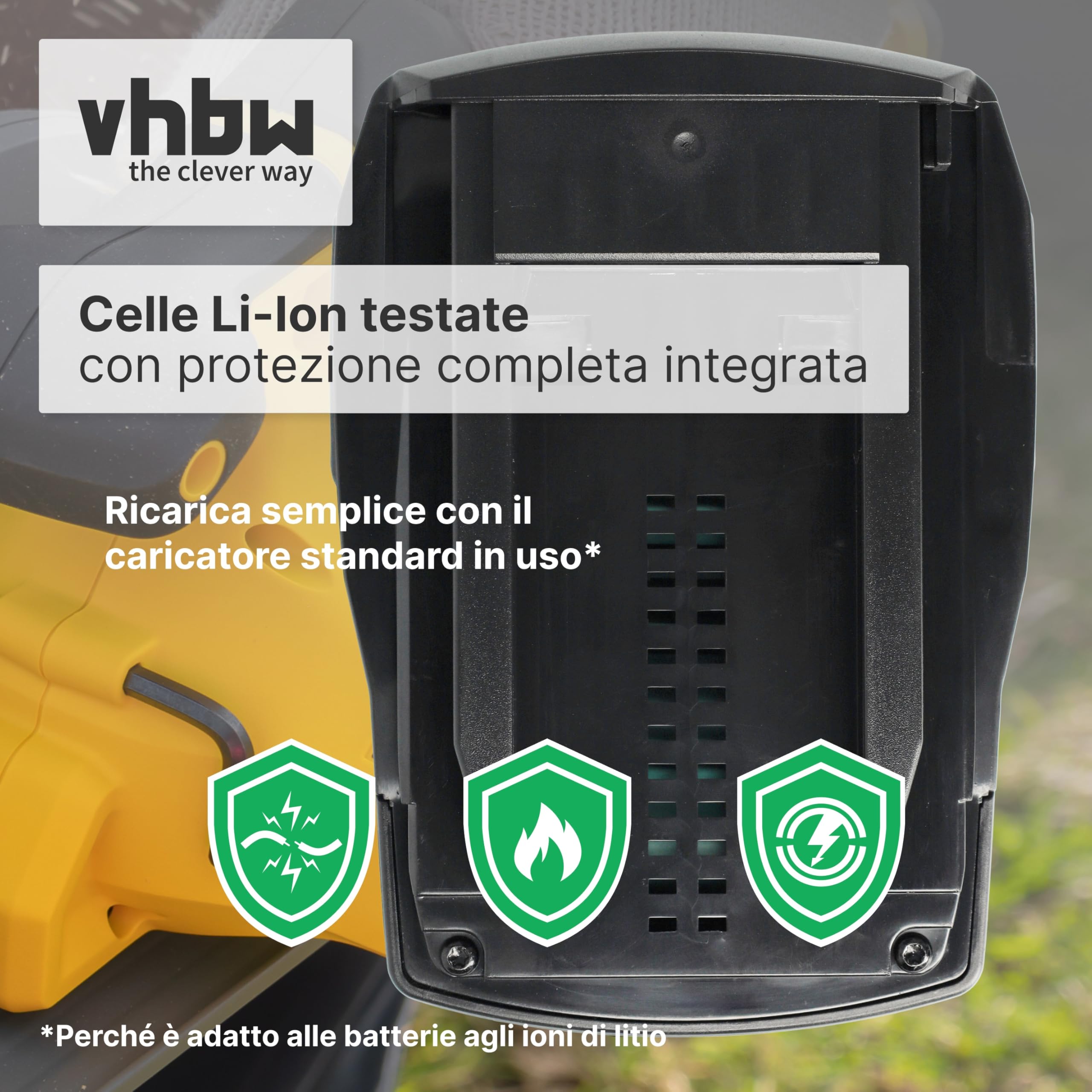 vhbw batteria sostituisce Hilti 426176, 2018498, 2136393, 2136395, 2183185, B22/5.2, B22/8.0 per attrezzo da lavoro (4000 mAh, Li-Ion, 21,6 V)