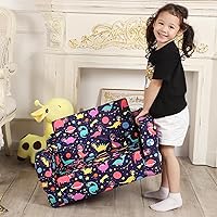 Vista 7 de Sofá para niños, sofá de espuma abatible 2 en 1, silla plegable suave para juegos, color morado