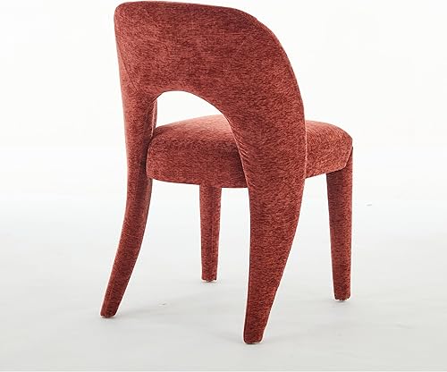 Miniatura 8 de Juego de 2 sillas de comedor con diseño de respaldo hueco, cómodos juegos de mesa y sillas para cocina de restaurante y hogar, silla de escritorio