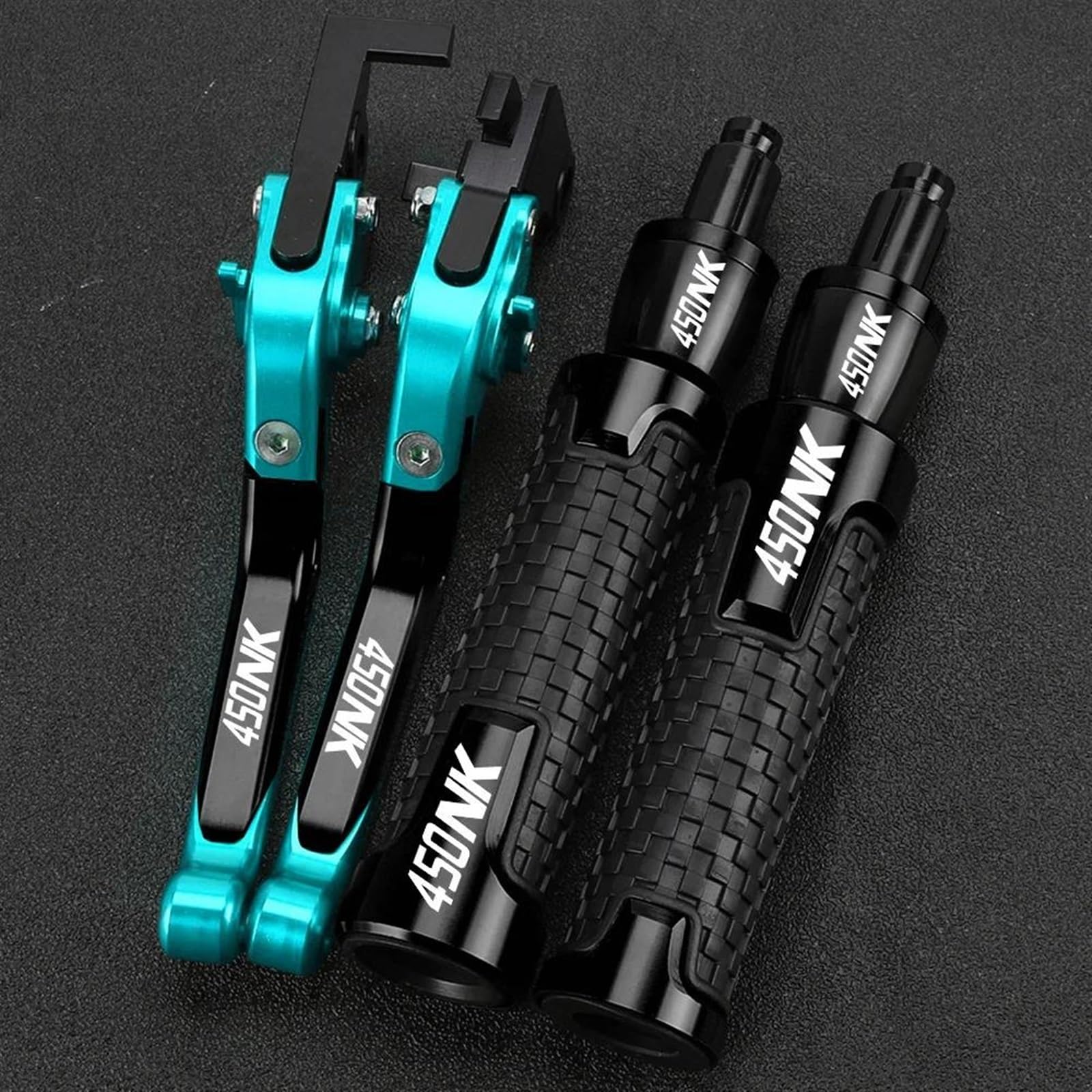 Leviers d'embrayage CFMOTO 450NK pliables 22mm et embouts de guidon moto CNC noirs 2023