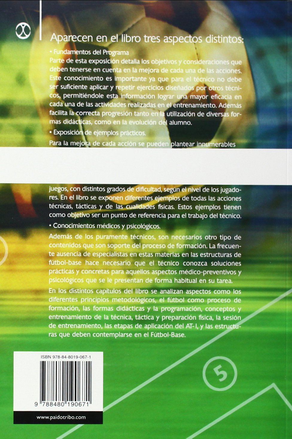 Entrenamiento en el fútbol base: Programa de Aplicacion Tecnica, 1er Nivel