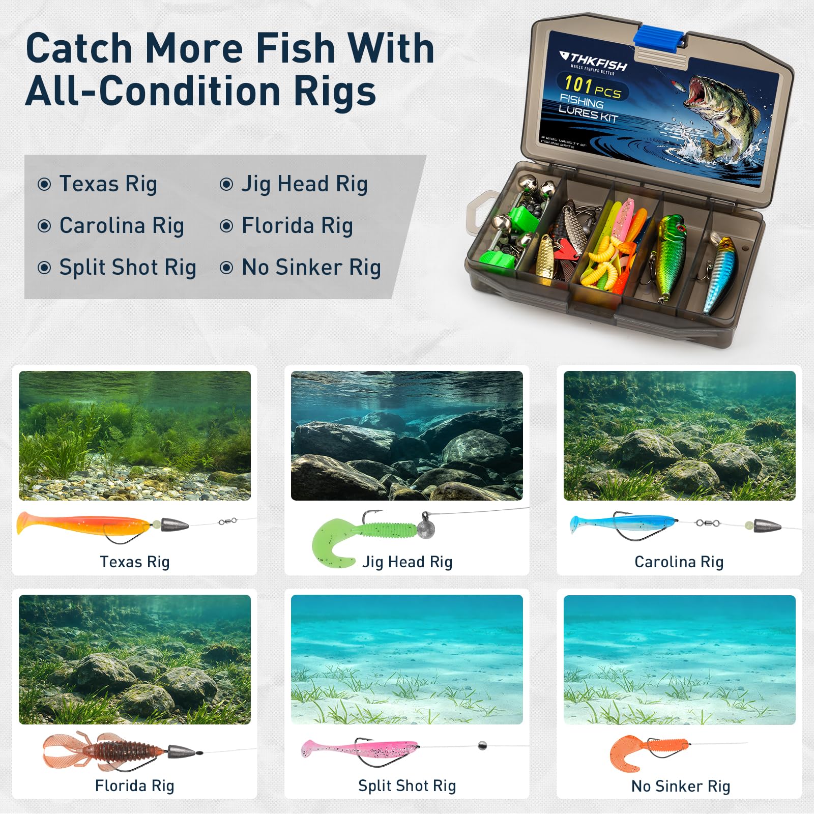 THKFISH Zestaw kołowrotka teleskopowego dla początkujących | All-in-One kompletny zestaw startowy dla początkujących wędkarski składany przenośny wędka z włókna węglowego i kołowrotek