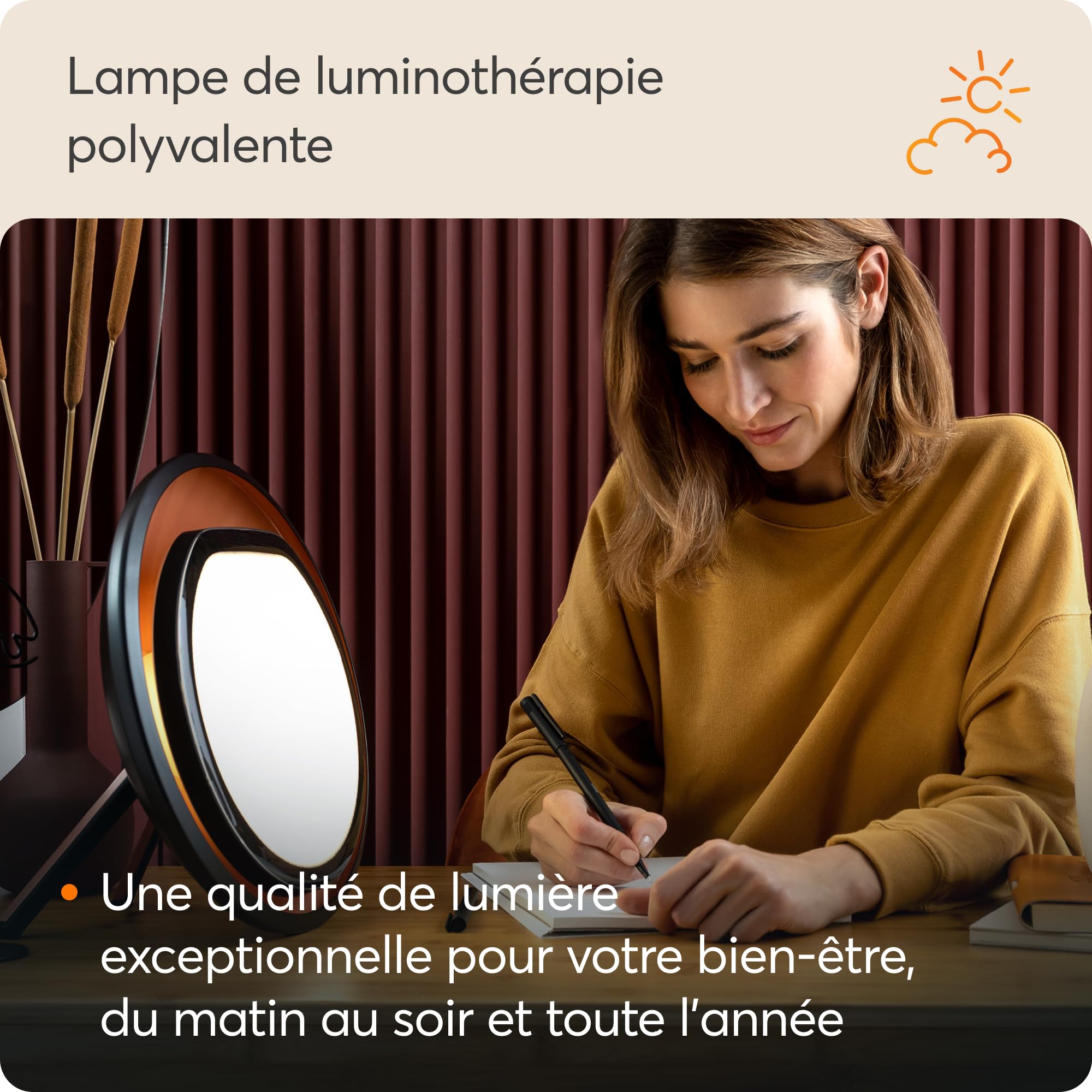 Lumie Halo | Luminothérapie multifonction pour votre bien-être 24h/24, toute l'année | 10 000 lux, 2,22 kg