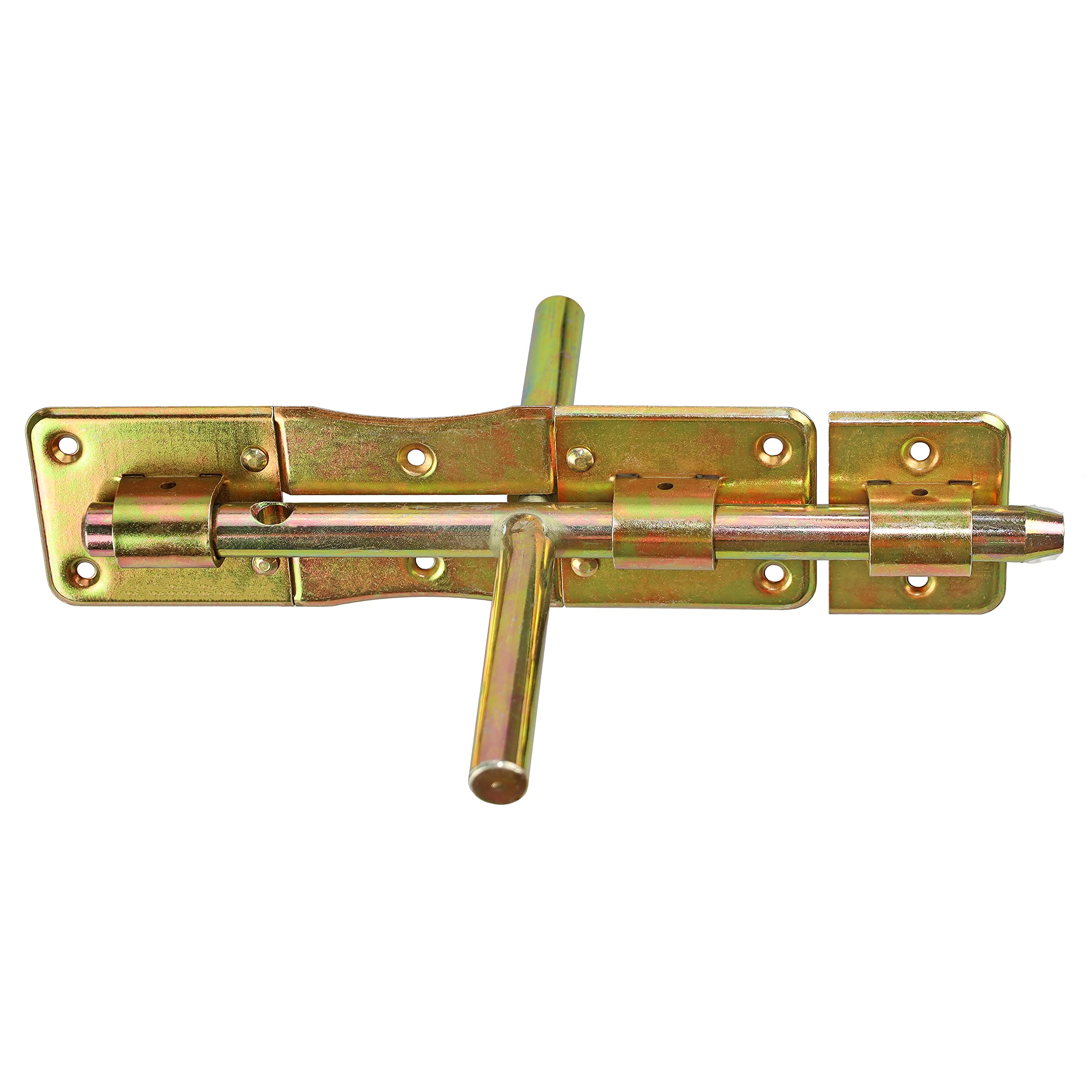 KeyMet Door Bolt Gate Bolt Lock Both Sides (200/14 G) Black Powder Coated Metal 100% Black