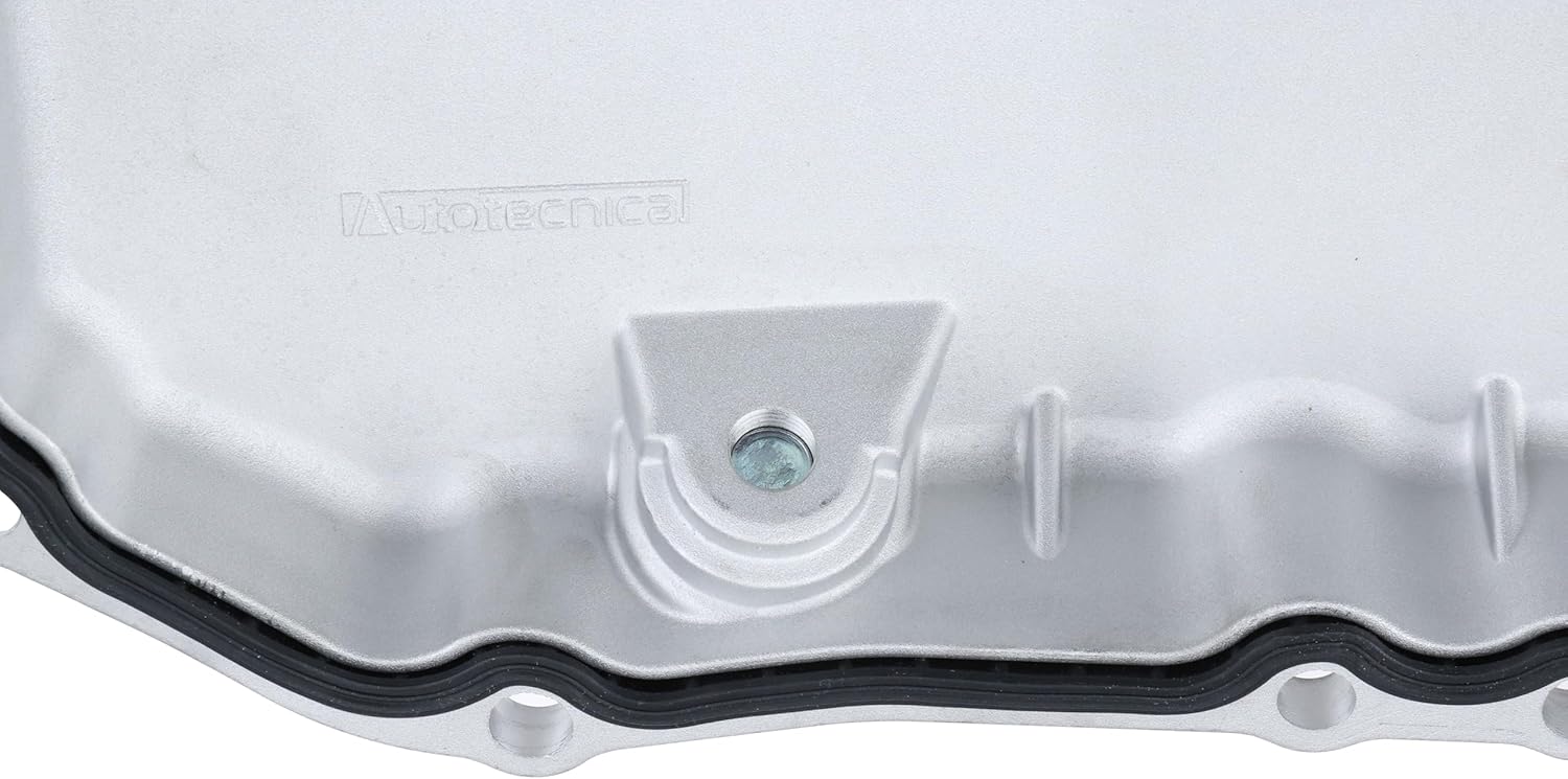 Autotecnica 111106RC1B Engine Oil Pan, Aluminum construction vs OEM plastic, Includes gasket and drain plug