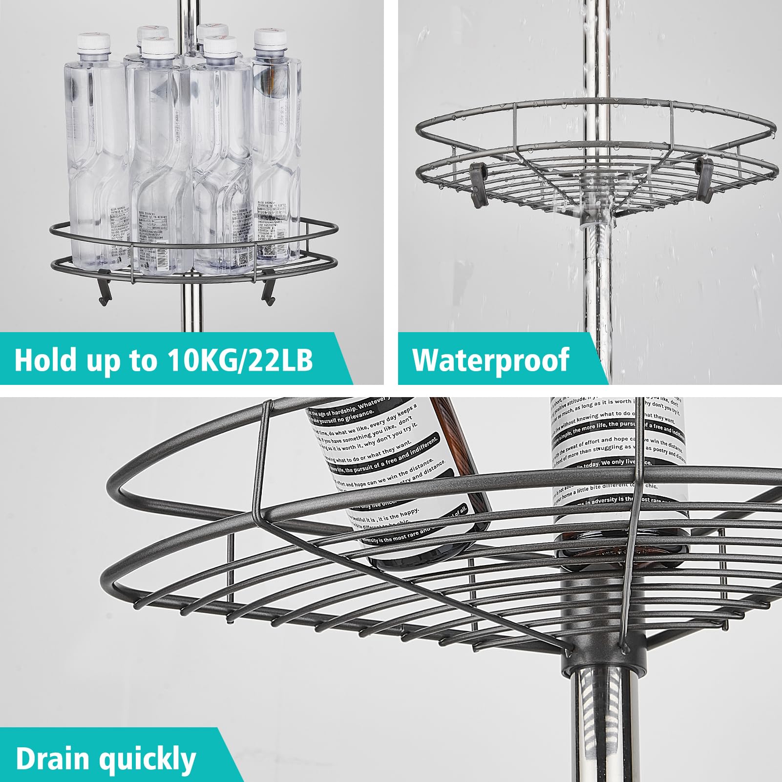 Staffe Mensola Galleggiante WELDUN - 8 Pezzi Metalliche Bianche Portata 75kg - Foto 9