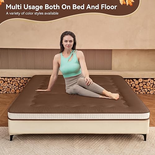 Miniatura 33 de Dr.Futon Colchón de futón japonés extra grueso plegable enrollable para invitados, tumbona y Tavel Beige,Negro,Azul,Grisoscuro,Rosa,Plateado,