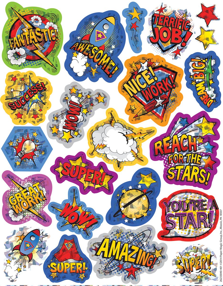 Eureka Super clase pegatinas, Sparkle (623304)