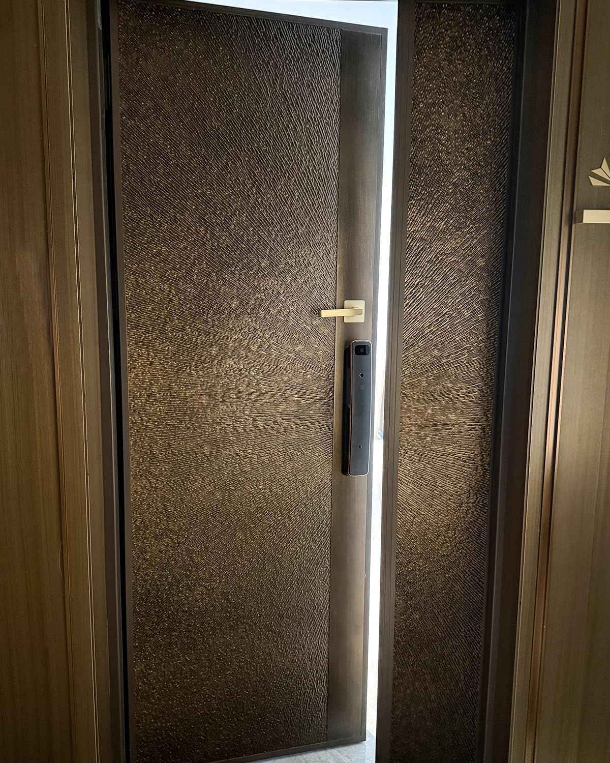 2 Pack Stick on Door Handles 6 inch Adhesive Cabinet Handles Gold Self Adhesive Room Door Handles Cabinet Drawer Knobs for Barn Door Window Shower Sliding Garage Door Glass Pulls