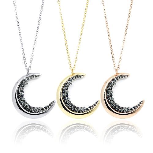 Gold Plated Crescent Moon Necklace 