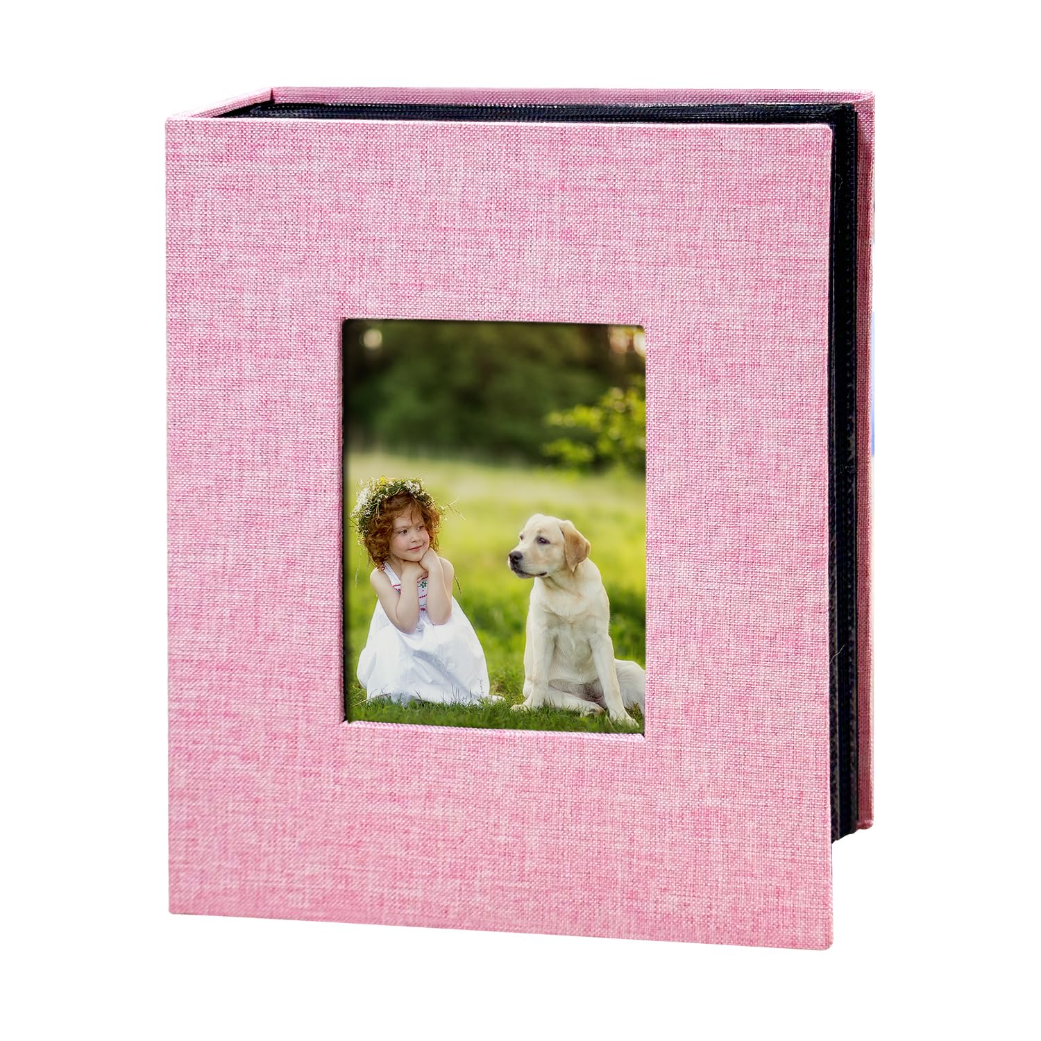 Album photo 10x15 pour mariage et vacances, livre en lin rose