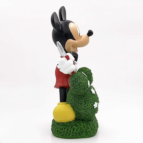 Miniatura 4 de Estatua grande de jardín topiario de Mickey Mouse, producto oficial de Disney, grande de 14 pulgadas de alto y 7 pulgadas de ancho, hecha de resina
