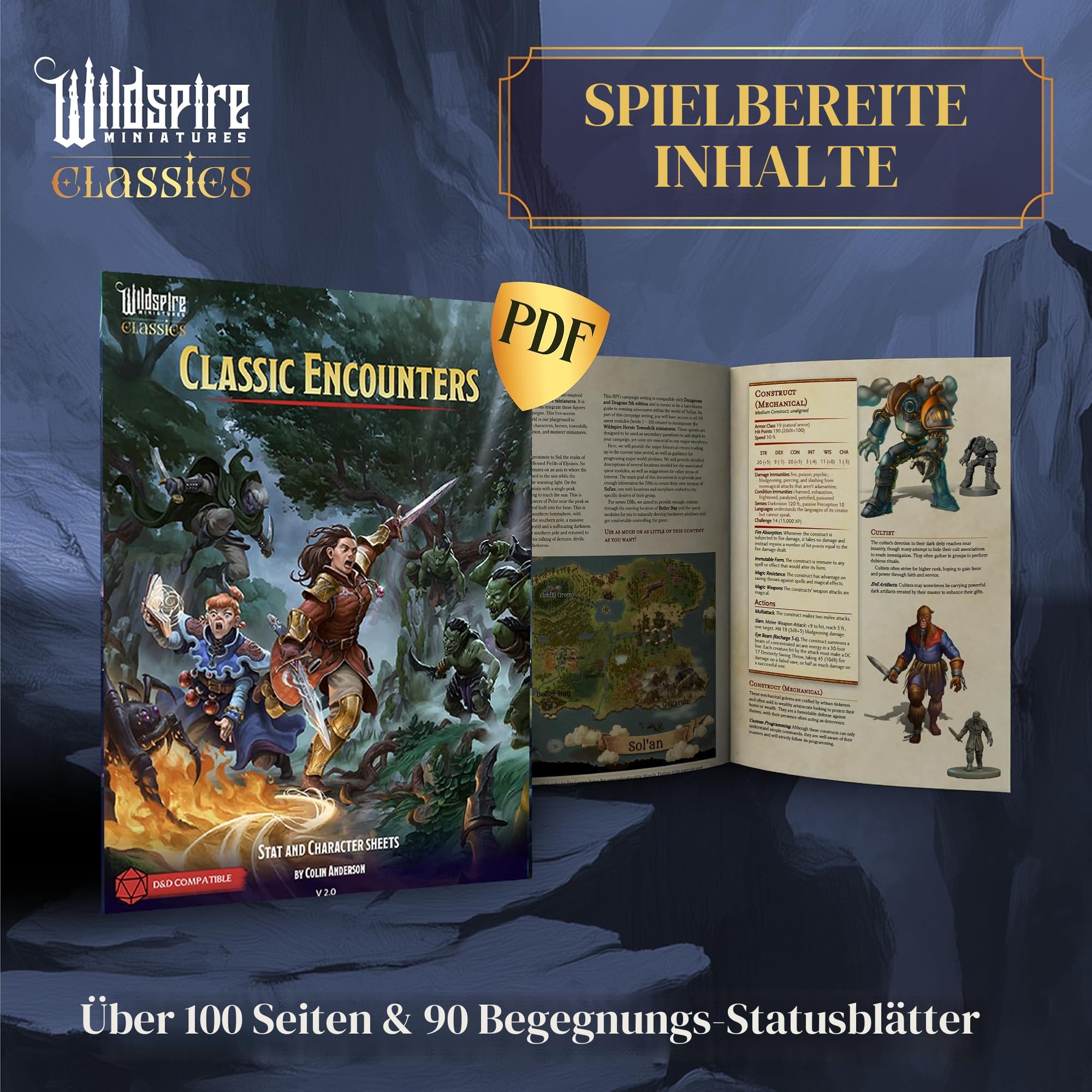 Classic Encounters II - 135 Monsters & Encounters for DND Miniatures Bulk & Dungeons Dragons | 28mm Unpainted DND Minis | D&D Figures Miniatures for RPG Tabletop Gaming | Pathfinder I Realm Reforged