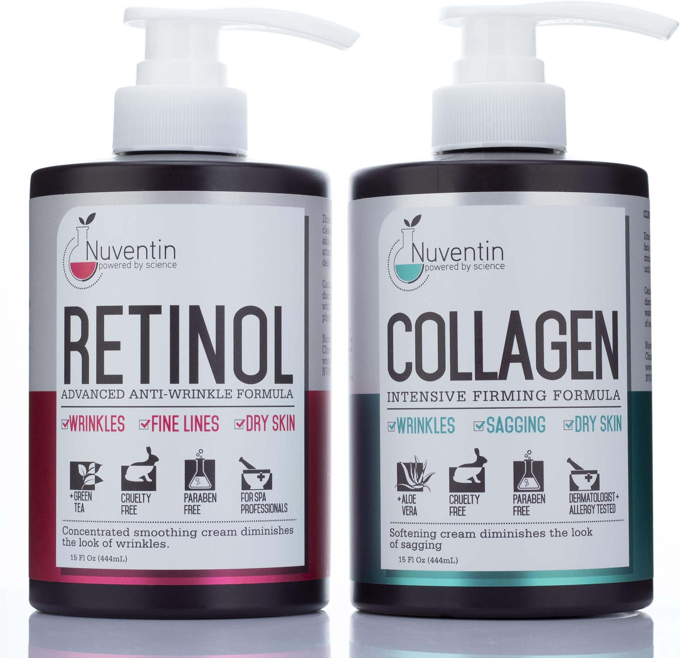Nuventin Collagen Firming Cream + Retinol Anti Aging Lotion