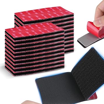 20 Pairs Heavy Duty Hook and Loop Strips 1.89" x 3.94", Made with 3M GPH-110GF